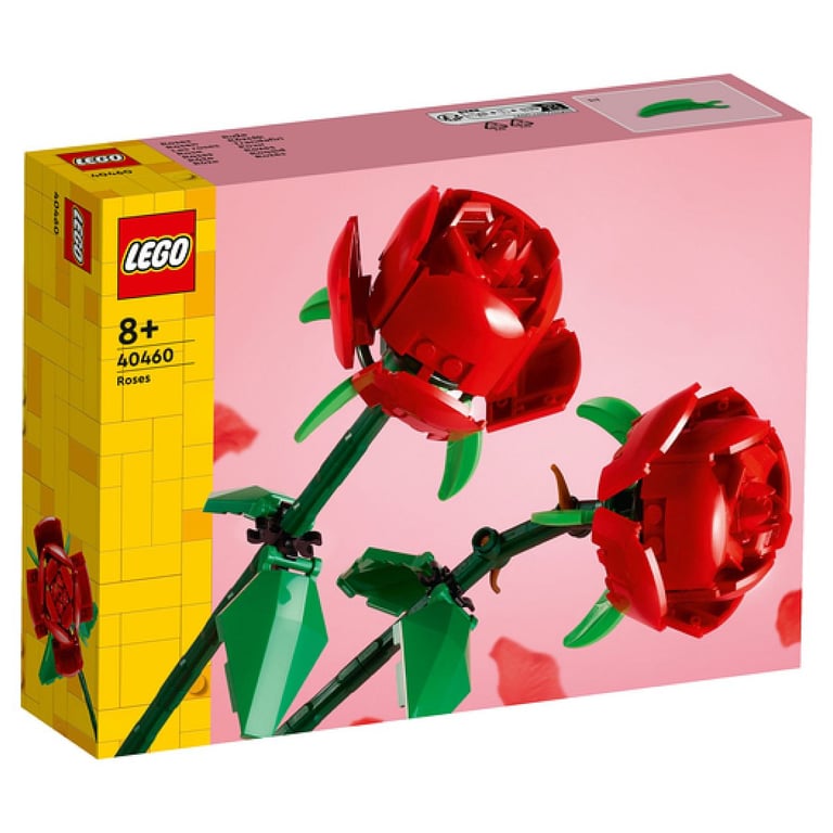 Set LEGO Botanicals 40460 Les Roses 2 fleurs tiges ajustables Rouge et Vert - Neuf