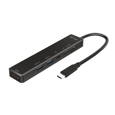 USB-C Travel Dock - I-TEC - 4K HDMI, 2x puertos USB, 1x puerto SD/microSD, 1x usb-c Power Delivery 60W
