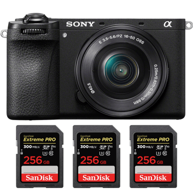 Fotocamera mirrorless Sony A6700 + 16-50mm f/3.5-5.6 OSS + 3 SanDisk 256GB Extreme PRO UHS-II + Ebook ''20 consigli per foto che colpiscono''