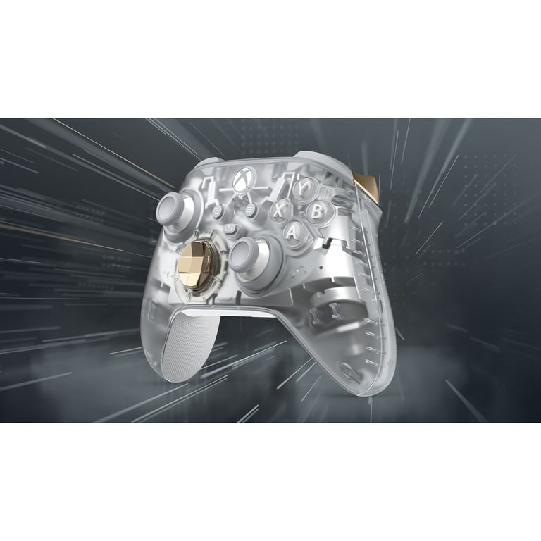 Microsoft Ghost Cipher Or, Gris clair, Transparent Bluetooth/USB Manette de jeu Analogique/Numérique Android, PC, Xbox One, Xbox Series S, Xbox Series X, iOS - Neuf