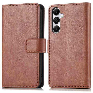 imoshion Étui de téléphone portefeuille Luxe pour Samsung Galaxy S25 Plus - Brun