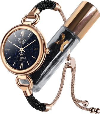 Maxcom FW51 Crystal Jewellery Elegante reloj conectado con podómetro Dorado