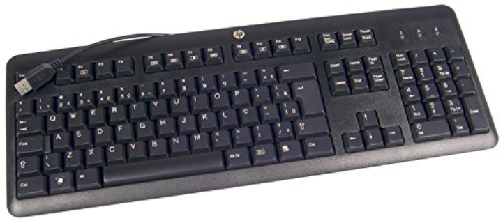 HP 672647-053 Clavier Bureau Usb Azerty Français Noir - Excellent État