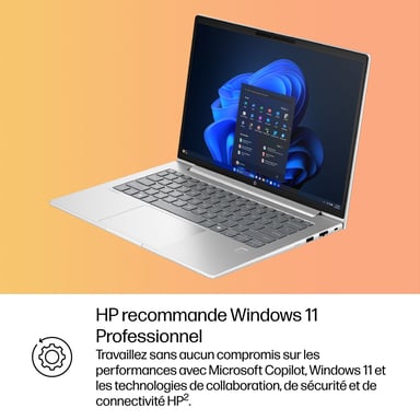 HP ProBook 4 G1i AI Intel Core Ultra 7 255U Ordinateur portable 35,6 cm (14'') WUXGA 16 Go DDR5-SDRAM Wi-Fi 7 (802.11be) Windows 11 Pro AI PC Argent