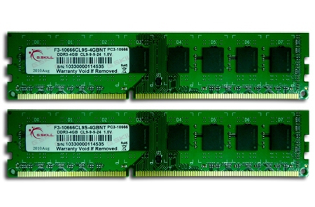 G.Skill NT Series 8 Go 2x 4Go DDR3 1333 MHz - vue 2