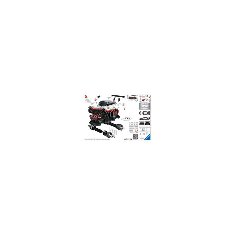 Puzzle 3D 108 pièces Porsche 911 GT3 Cup avec grille Ravensburger France - vue 10