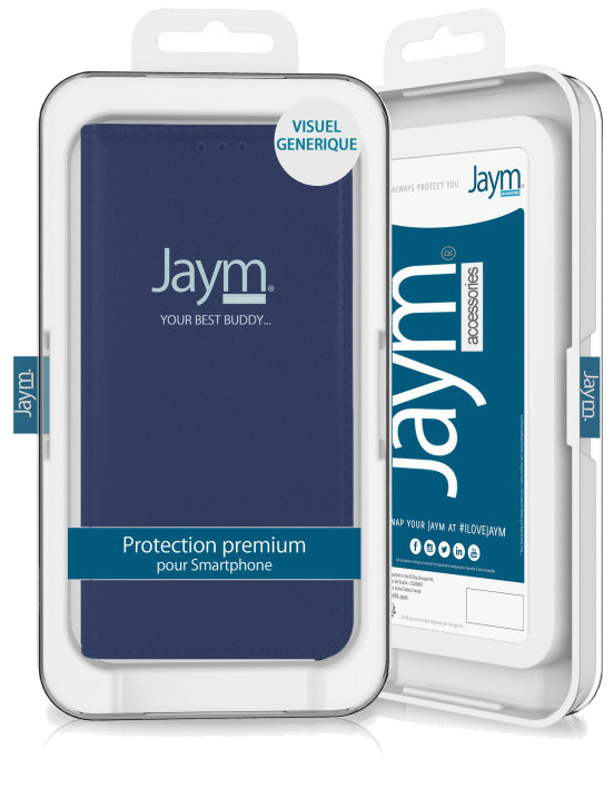 JAYM - Etui Folio Bleu pour Samsung Galaxy A51 4G ? Fermeture Magnetique ? Fonction cinéma Stand ? R