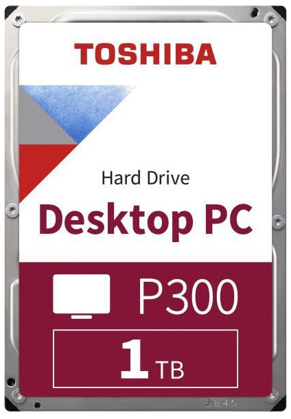 TOSHIBA - Disque dur Interne - P300 - 1To - 7 200 tr/min - 3.5 Boite Retail (HDWD110EZSTA)