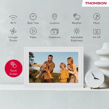 Thomson F10W marco de fotos digitales Blanco 25,6 cm (10,1'') Pantalla táctil Wifi