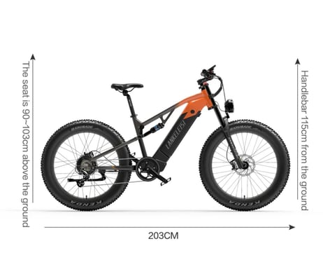 VTT électrique Lankeleisi RV800 Plus 750 W, batterie 48 V 20 Ah