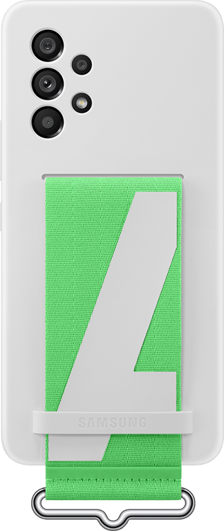 Coque Samsung G A53 5G Silicone avec lanière Blanche Samsung