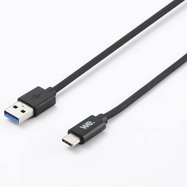 WE Câble USB vers USB-C en Silicone, Charge Rapide de 1 Mètre, USB 3.2 gen 1 (USB 3.0), Charge et Transferts de Données - Noir