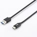 WE Câble USB vers USB-C en Silicone, Charge Rapide de 1 Mètre, USB 3.2 gen 1 (USB 3.0), Charge et Transferts de Données - Noir