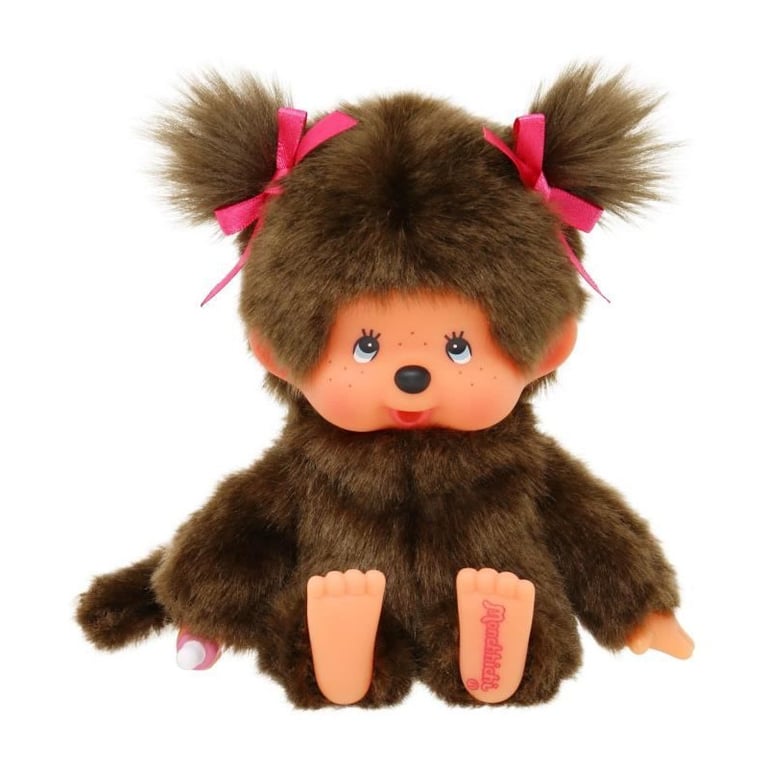Peluche singe - BANDAI - Peluche l'Original Fille - Monchhichi - 20 cm - Neuf