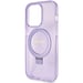 Custodia Guess per iPhone 15 Pro Max 6,7'' viola Custodia rigida Ring Stand Script Glitter MagSafe