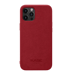 Coque en Suède Alcantara pour Apple iPhone 12 Pro Max, Rouge rubis