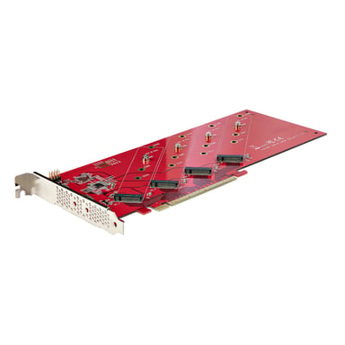 StarTech.com QUAD-M2-PCIE-CARD-B carte et adaptateur d'interfaces Interne M.2 - Neuf