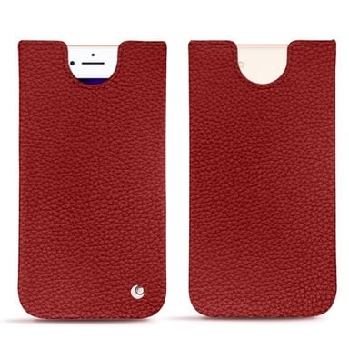 Pochette cuir Apple iPhone 8 - Pochette - Rouge - Cuir grainé