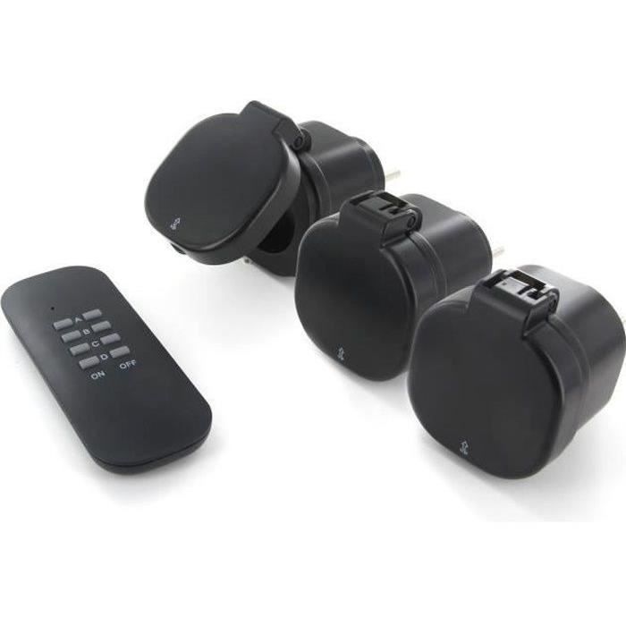 CHACON Set 3 mini prises extérieures OnOff FR + Télécommande - vue 2