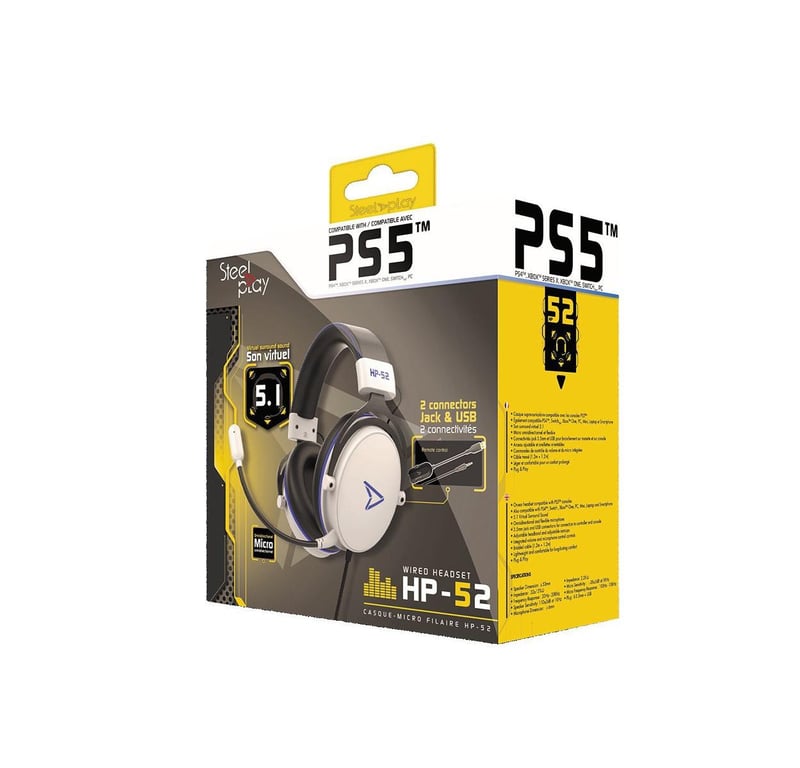 Casque Filaire Steelplay HP-52 – Son 5.1, Compatible PS5, PS4, Switch, PC - vue 2