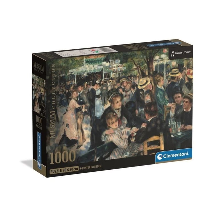 Puzzle Compact 1000 pièces : Renoir Bal du Moulin Clementoni Puzzles - vue 9