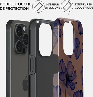 Burga Funda para iPhone 15 Pro Max Tough A prueba de golpes modelo Velvet Night Lavanda