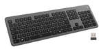 Ewent EW3296 teclado Universal RF inalámbrica + USB QWERTY Español Negro, Gris