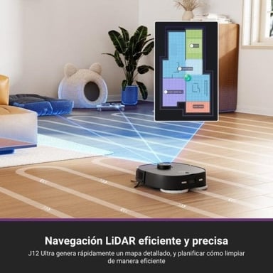 Robot Aspirapolvere e Lavapavimenti Eureka J12 Ultra con Navigazione AI 3D e Svuotamento Automatico