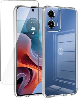 Motorola Moto G15 / G15 Power 4G coque tpu protection et vitre full noir