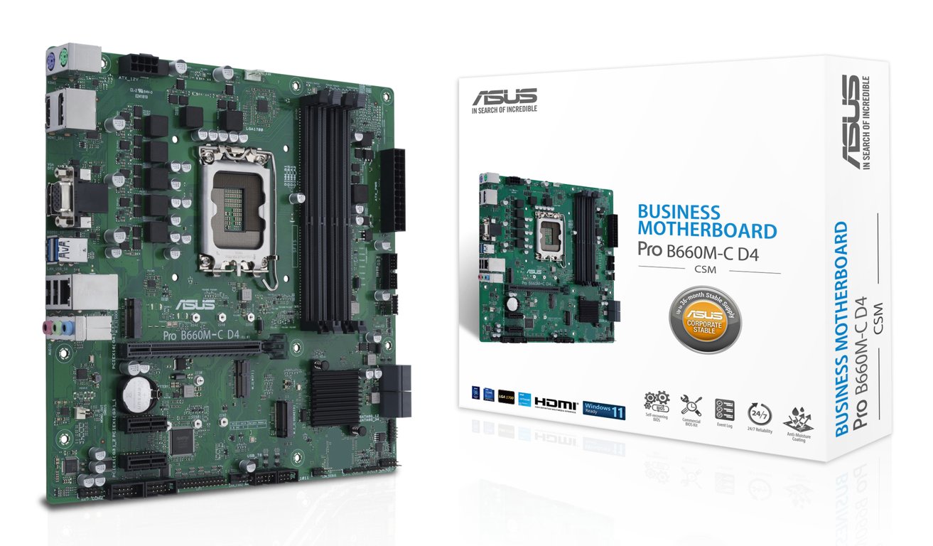 Asus PRO B660M C D4 CSM - vue 2