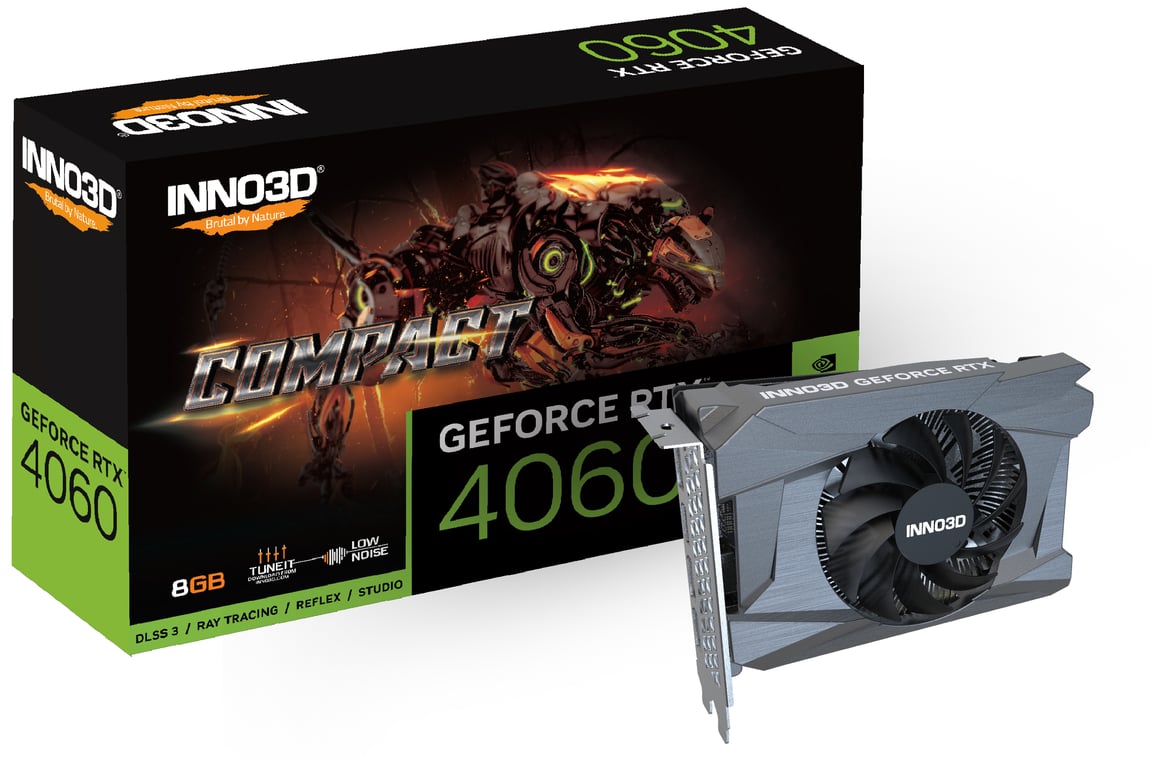 INNO3D GeForce RTX 4060 Compact NVIDIA 8 Go GDDR6 - Neuf