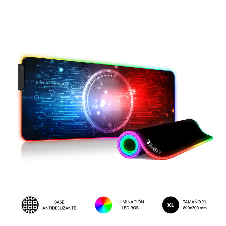 Subblim SUBMP-02RGB12 tapis de souris Tapis de souris de jeu