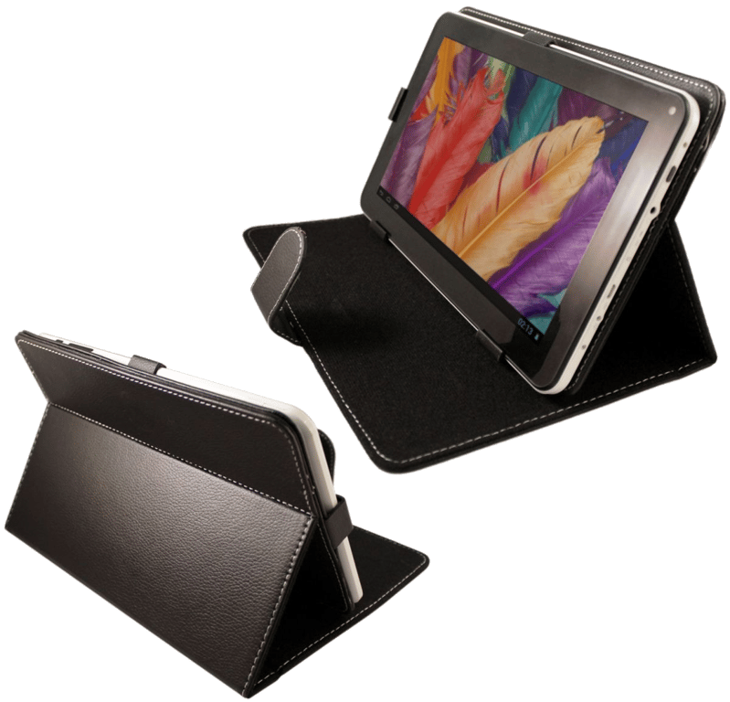Housse Tablette Tactile 9 Pouces Toutes Tablettes Support Mode Paysage Noire Faux cuir YONIS