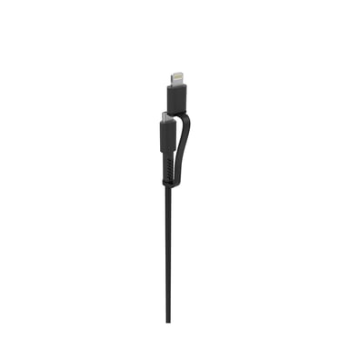 mophie 3609_PRO-2N1-LTG-1.2M-BLK Cavo USB 1,2 m USB A Micro-USB B/Lightning