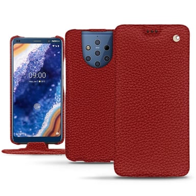Housse cuir Nokia 9 PureView -  - Rouge - Cuir grainé