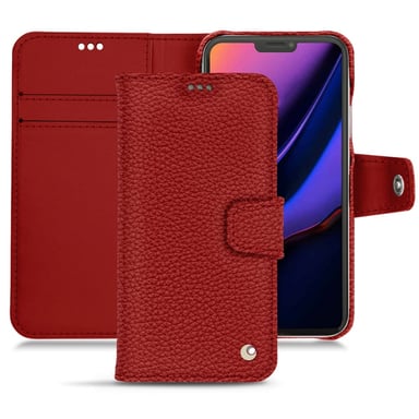 Housse cuir Apple iPhone 11 Pro -  - Rouge - Cuir grainé