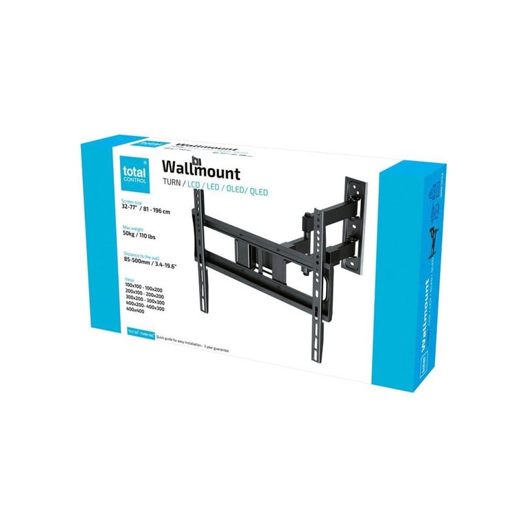 Support TV Total Control 32 77 Orientable 180° VESA 400 max - vue 2