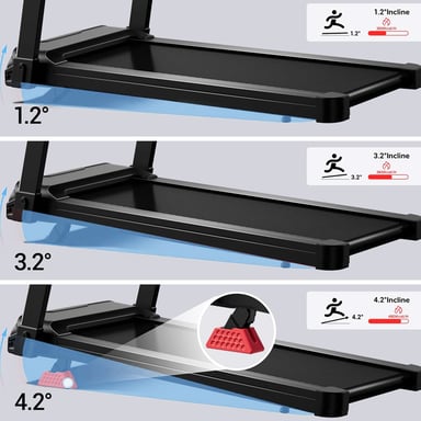 Cinta de Correr Plegable ROBORE L20, Inclinación Ajustable 15%, Motor Sin Escobillas Silencioso 3.5 HP, Velocidad 14 km/h, Carga Máxima 180 kg, Sensores de Pulso Cardíaco, Pantalla LED, Tapiz 40x107cm, Hogar y Oficina