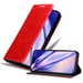 Coque pour Apple iPhone 14 PRO en ROUGE DE POMME Housse de protection Étui avec fermeture magnétique, fonction de support et compartiment pour carte
