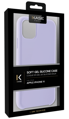 Custodia morbida in silicone gel per Apple iPhone 11, viola lilla