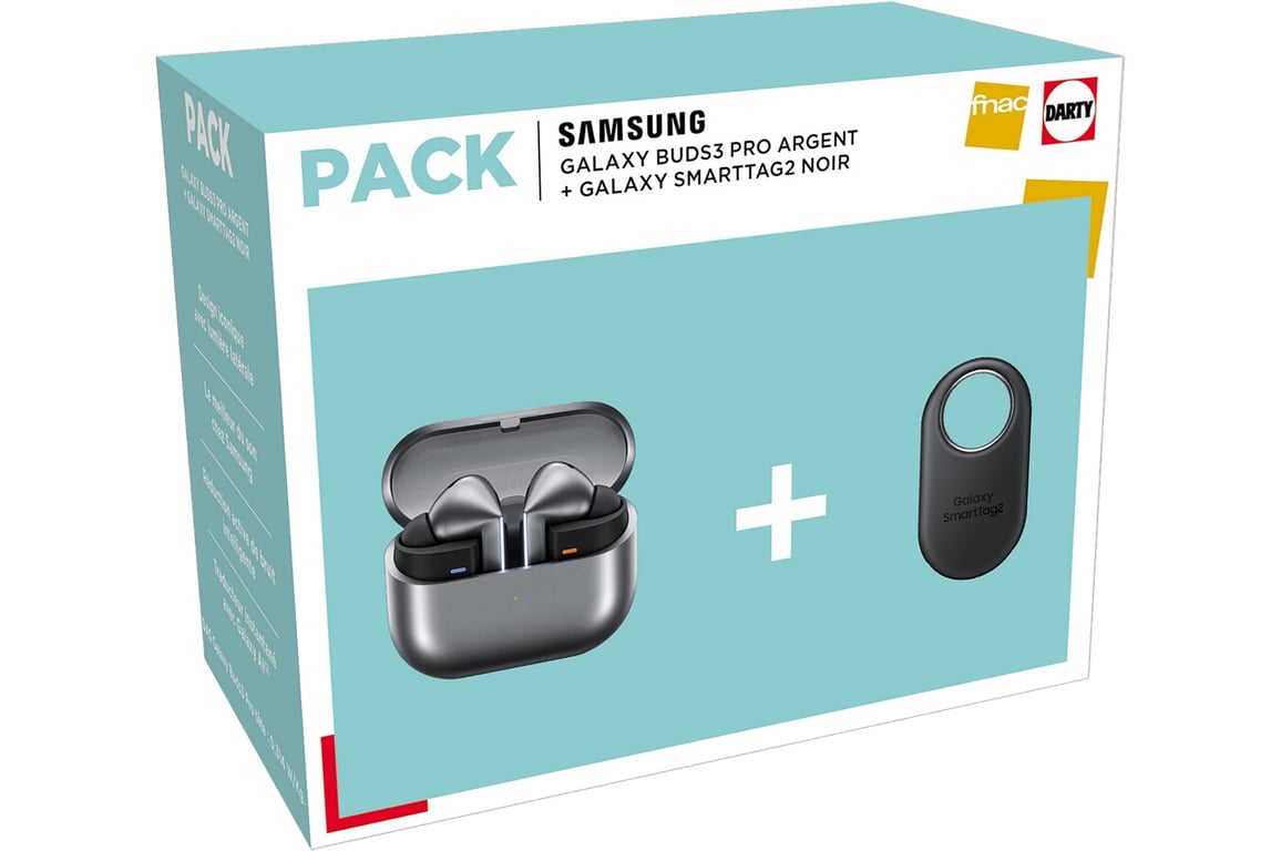 Pack Ecouteurs sans fil Samsung Galaxy Buds3 Pro Bluetooth avec réduction active du bruit + SmartTag2 - vue 3