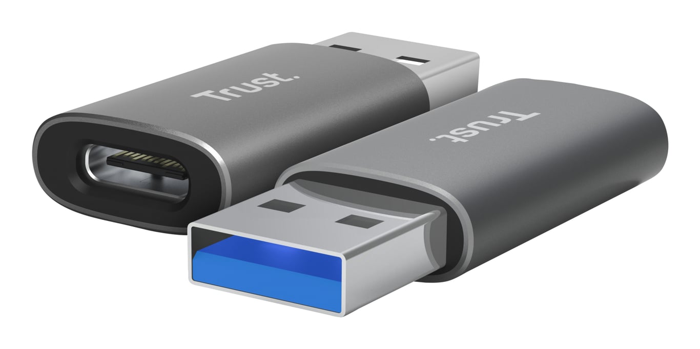 TRUST Pack de 2 adaptateurs USB C vers USB A