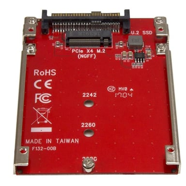 StarTech.com Tarjeta Adaptador PCI Express M.2 a U.2 SFF8639 para SSD NVMe M.2 - Conversor para SSD M.2 - Tarjeta Anfitrión para SSD M.2
