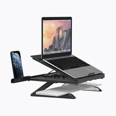 Soporte Plegable Tronsmart D07 para Portátil con Soporte para Móvil, Compatible 10-17 Pulgadas, Negro