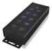 ICY BOX IB-HUB1703-QC3 USB 3.2 Gen 1 (3.1 Gen 1) Type-B 5000 Mbit/s Negro