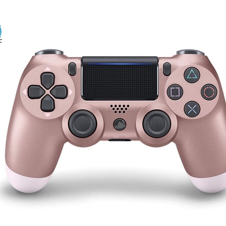 Manette De Jeu Sans Fil Riff Dualshock 4 V2 pour PlayStation PS4 / Ps TV / Ps Now Gold-Rose