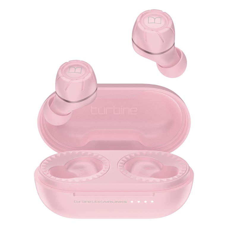 Monster Turbine Lite Airlinks Écouteurs Sans fil Ecouteurs Musique USB Type-C Bluetooth Rose - Neuf