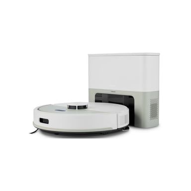 Robot aspirador lavador MEDION MD100021 X22SW+ navegación láser, 5 000 Pa, control a través de aplicación y voz, estación de vaciado automático, blanco