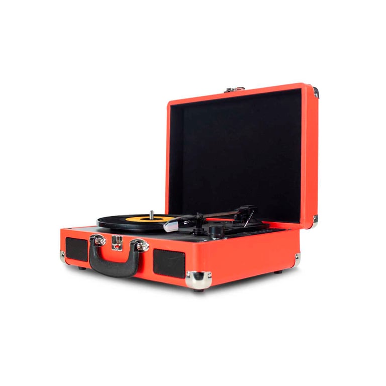 PRIXTON VC400 - Platine Disque Vinyle Vintage, Lecteur Vinyle et Lecteur de  Musique Via Bluetooth et USB, 2 Haut-Parleur Intégré, Design de Valise,  Couleur - Bois
