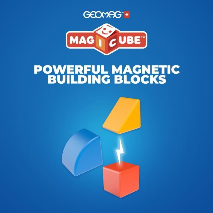 Blocs magnétiques GEOMAG Magicube 208 9 pièces Formes variées Animaux Plastique recyclé - vue 4